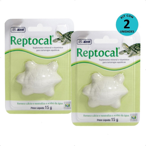 Kit 2 Suplemento Alcon Reptocal 15g Novo !