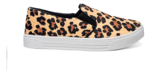 Tenis Feminino Slip On Iate Animal Print Onça Donna