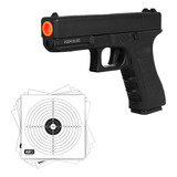 Armasairsofit Pistola V20 Glock Airsoft Full Metal Atira Bbs