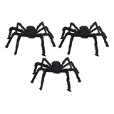 Arañas Peludas Peluche Decoracion Colgante Halloween 3 Pzs