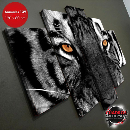 Cuadros Tigre Animales Modernos Decorativos 120x80