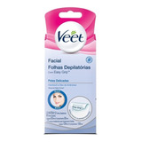 Veet Cera Facial Pele Delicada 12 Folhas