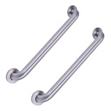 2 Barras De Apoyo Recta Para Baño 350 Mm Inox Soprano