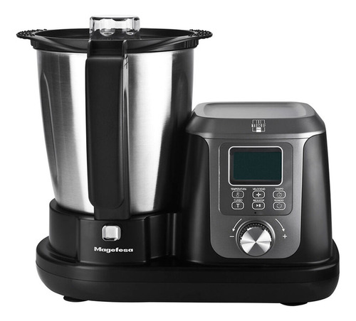 Magefesa ® Magchef Black Robot De Cocina Multifunción, Capacidad De 3.3 L, Potencia 1200 W, Sistema De Bloqueo Y Seguridad, Incluye Recetario, Espatula, Batidor, Protector De Cuchillas Y Vaso Medidor