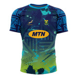 Camiseta De Rugby Springboks Full Color Elastizada Stretch 