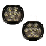 Kit X2 Faro Auxiliar Luz Blanca Abs Off Road 12v 9 Led 27w