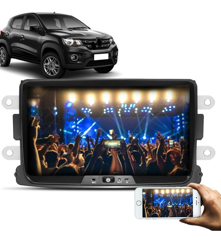 Central Multimidia Kwid Espelhamento Android iPhone Gps