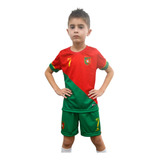 Uniforme Cristiano Ronaldo Camisa E Shorts Portugal