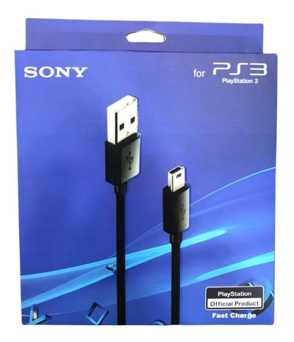 Cable De Carga Joystick Sony Ps3 V3 Fast Charge 