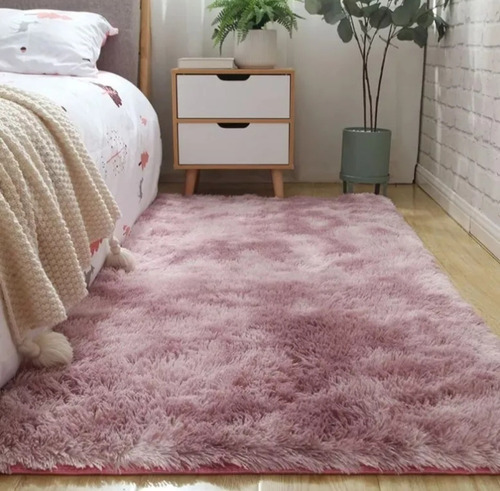 Alfombra Tapete Peludo Pie De Cama 60x150 Jaspeados 