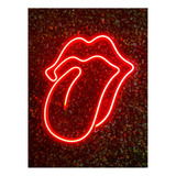 Luminoso Led Neon Boca Retrô Rolling Stones Letreiro Cor Vermelho 110v/220v