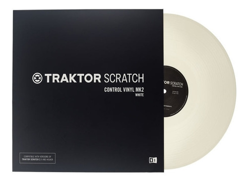 Traktor Scratch Time Code Vinyl Mk2-white-pronta Entrega