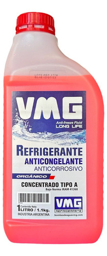 Refrigerante Anticongelante Anticorrosivo Concentrado 1 Lit.