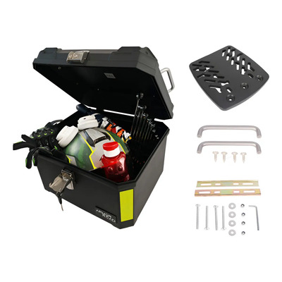 Top Case Cajuela Baul Trasero Portabultos 45l Para Moto Color Negro | Meses sin interés