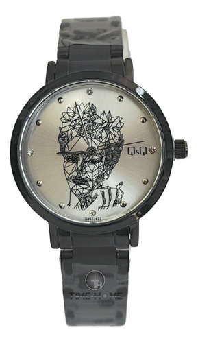 Reloj Q&q Dama Acero  Diseño Frida Kahlo 100% Original