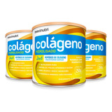 Kit 3 Colágeno Hidrolisado Em Pó Lata 250g Manga + Maracujá