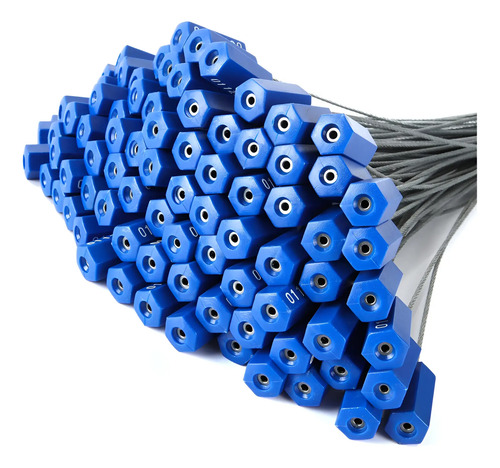 100 Piezas 30cm Sello De Seguridad De Cable De Acero Foliada