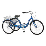 Triciclo Meridian Schwinn R26 Con Cesta P/ Adulto Color Azul