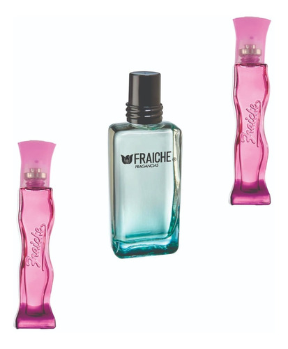 3 Perfumes Fraiche Dama/caballero Fragancia A Elegir 60 Ml.