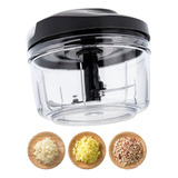 Mini Processador Alimentos Cortador Manual Cebola Alho 500ml