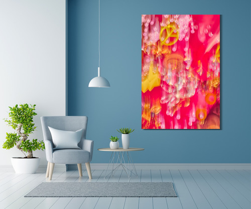 Quadro Grande Abstrato Hippie Tela Canvas 1,40 X 1,00