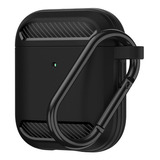 Funda Silicona Rigida Wiwu Para AirPods Serie 1 & Serie 2 Color Negro