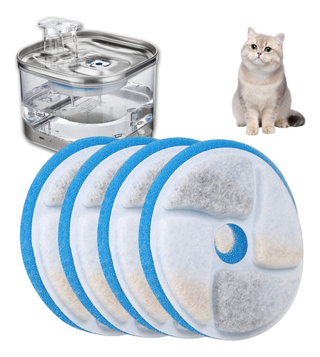 Filtros De Repuesto Para Fuente De Agua Para Gatos, Juego De