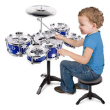 Toy Drum Set For Kids Jazz Drum Kit Drum Drum Set With Stool