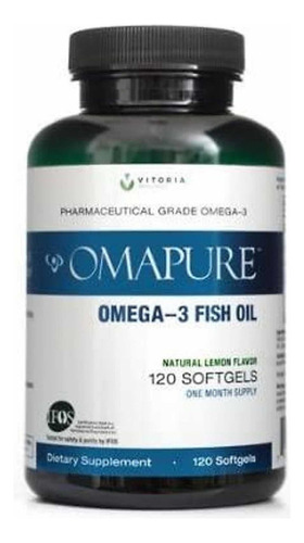 Suplemento En Softgels Vitoria Biosciences  Omapure Aceite De Pescado Concentrado En Pote 120 Un