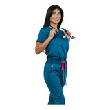 Ambo Medico Cocowear - Navy Teal Con Puño Mujer