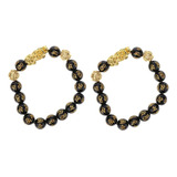 2pcs Feng Shui Amulèto Porsperity Mantra Bead Bracelet With