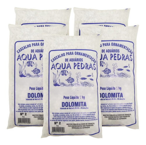 Substrato Dolomita Para Aquários E Jardins Decoração N°2 5kg