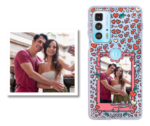 Funda Para iPhone Corazones Personalizada Con Foto Favorita