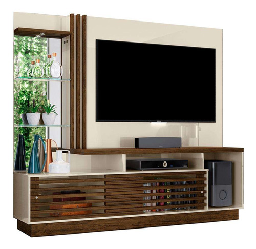 Estante Home Theater Frizz Plus Off White Savana Madetec