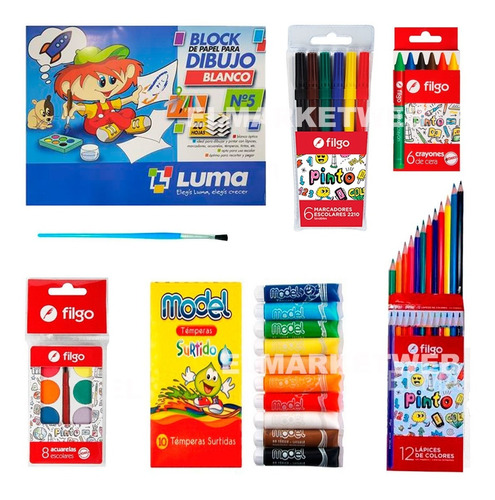 Kit De Arte En Casa Para Niños Super Económico Para Colorear