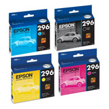 Cartucho Epson T296 Negro + Colores  Xp231 Xp241 Xp431 Xp441