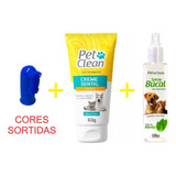 Kit Creme Dental + Escova Dedeira + Spray Bucal - Pet Clean