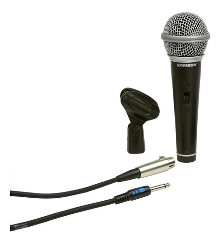 Microfone De Mão Dinâmico Samson Cardióide R21s C/ Cabo