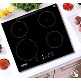 Fogão Cooktop 4 Queimadores Indução Mesa Vitrocerâmica 220v Cor Preto