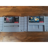 Lote De 2 Juegos Para Super Nintendo Snes Originales B