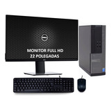 Cpu Dell Optiplex Core I5 8gb 500gb + Monitor 22  Full Hd