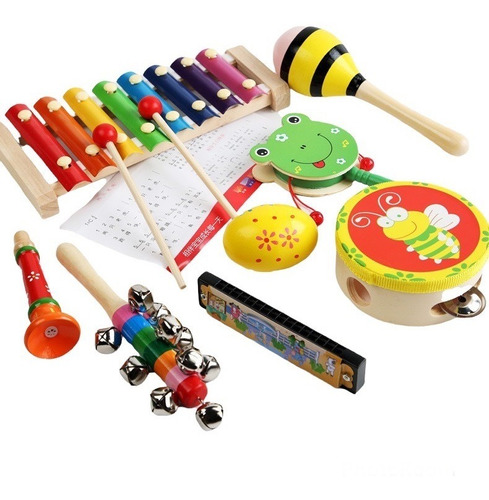 Juego Kit Musical 8 Instrumentos Para Niños Y Niñas 