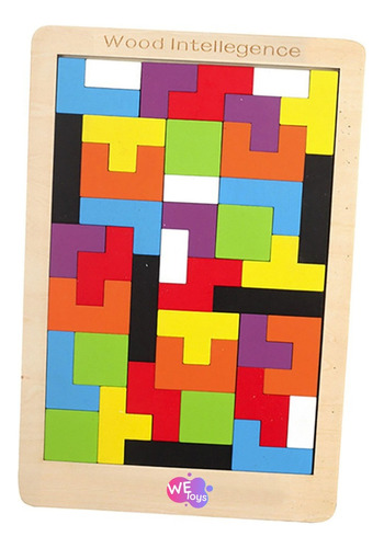 Tetris Madera Montessori 40 Piezas Rompecabezas Encastre