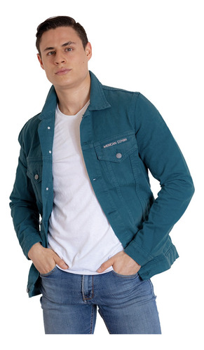 Chamarra De Mezclilla Hombre Aqua Indicum Aqua Slim Fit