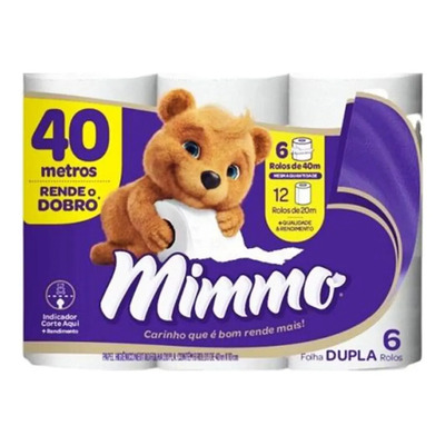 Papel Higienico Mimmo Folha Dupla 40m C\u002F6un | MercadoLivre