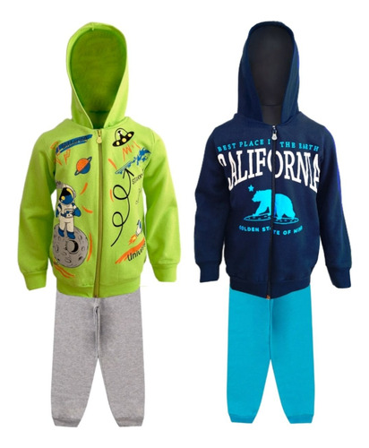 Kit 2 Conjunto Moletom Infantil Menina Menino Atacado Frio