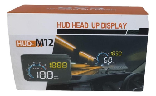 M12 Gps Hud. Carro Obd2. Cabeça Para Cima Exibir. Gps Com