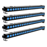 Kit 4 Ribalta Led Rgbw 24 Leds 12w Quadriled Pixel 4n1 Dmx