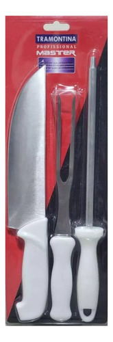 Set Cuchillo Chaira Tenedor Cocina Profesional Tramontina