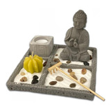 Jardim Zen Japonês Buda Porta Vela Meditação Yoga 19cm